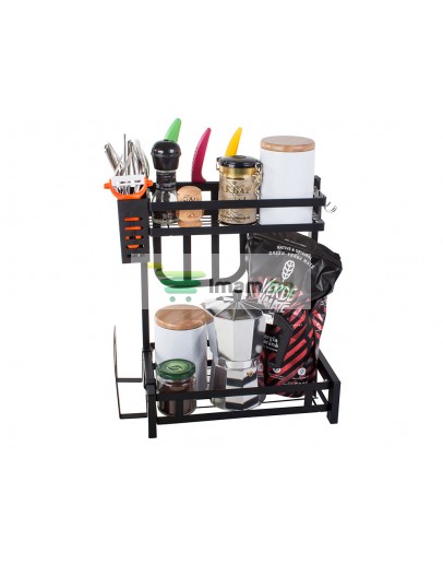 Кухненски органайзер двуетажен за подправки и аксесоари